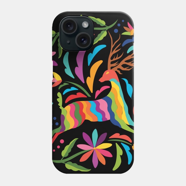 Mexican Otomí Deer by Akbaly Phone Case by Akbaly