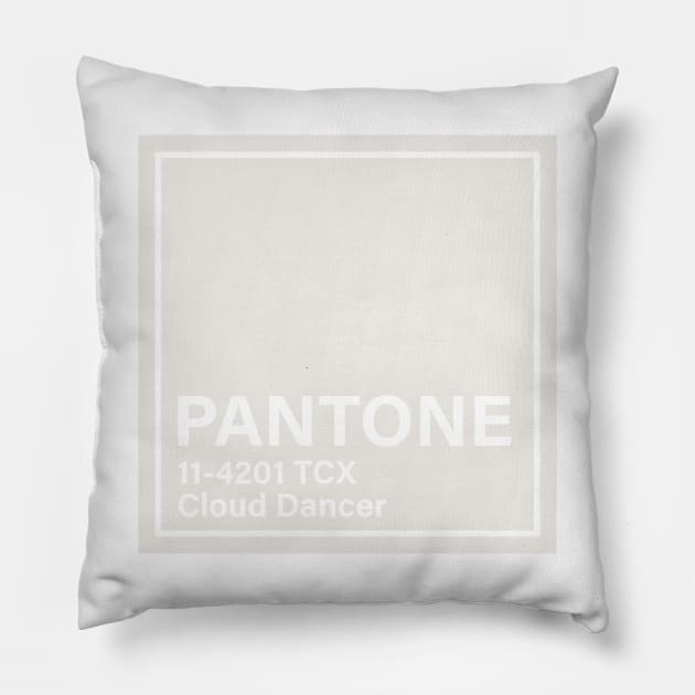 pantone 11-4201 TCX Cloud Dancer Pillow by princessmi-com