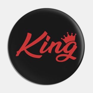 King with Crown Pin