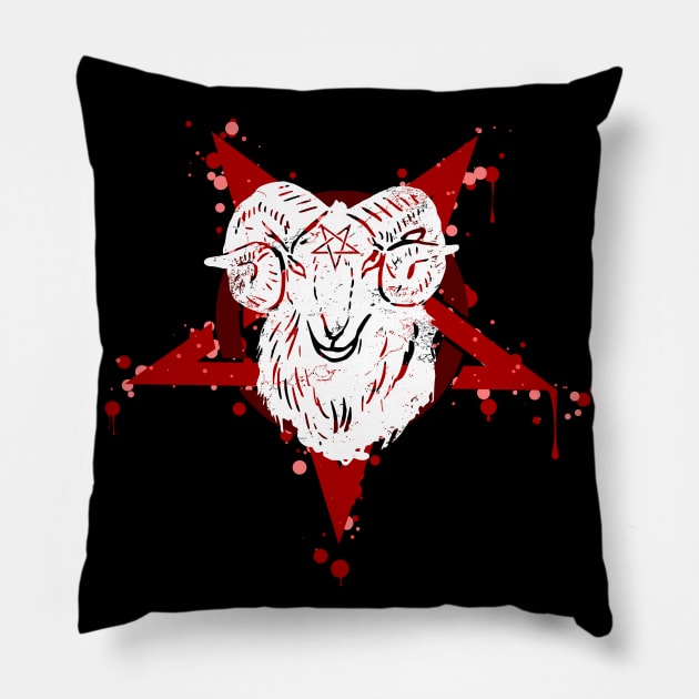 Evil Goat Pillow by LunaMay