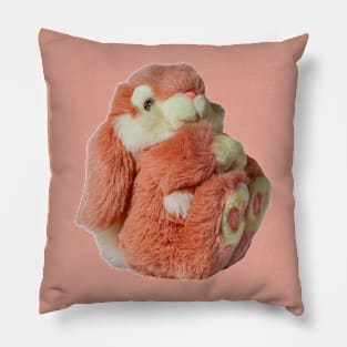 Pink and White cuddly Bunny Pillow