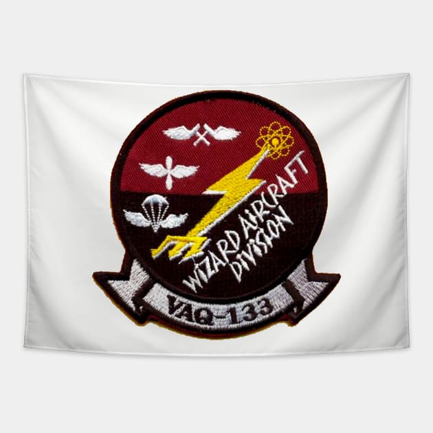 VAQ-133 Wizard Aircraft Squadron Tapestry by Spacestuffplus