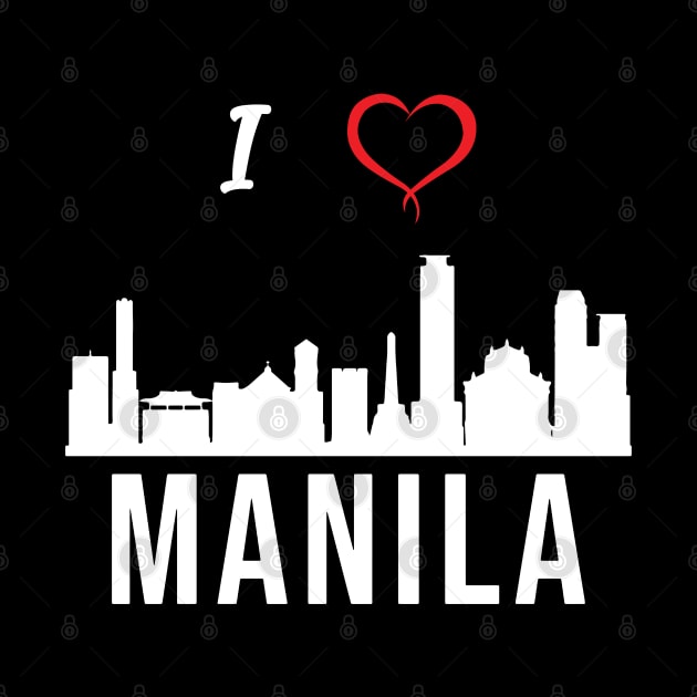 I love Manila Skyline Filipino Culture Philippines by alltheprints