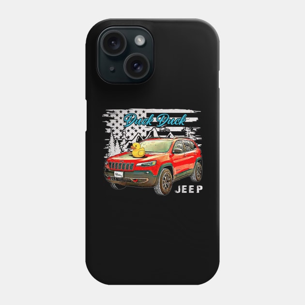 Jeep Trailhawk Car Form Vintage Artwork Phone Case by A Cyborg Fairy