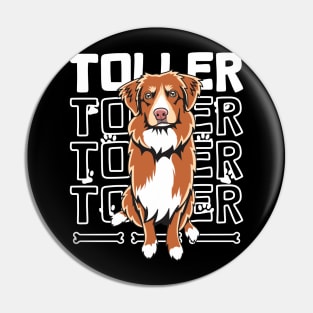 Toller Stand Nova Scotia Duck Tolling Retriever Pin