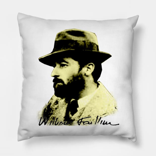 Faulkner – Bearded Young Bohemian Pillow by mindprintz