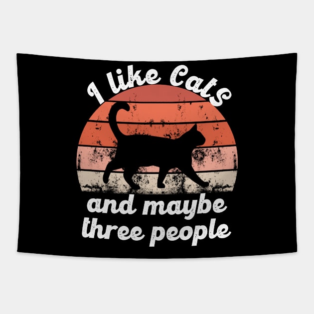 i like cats and maybe three people Tapestry by hatem