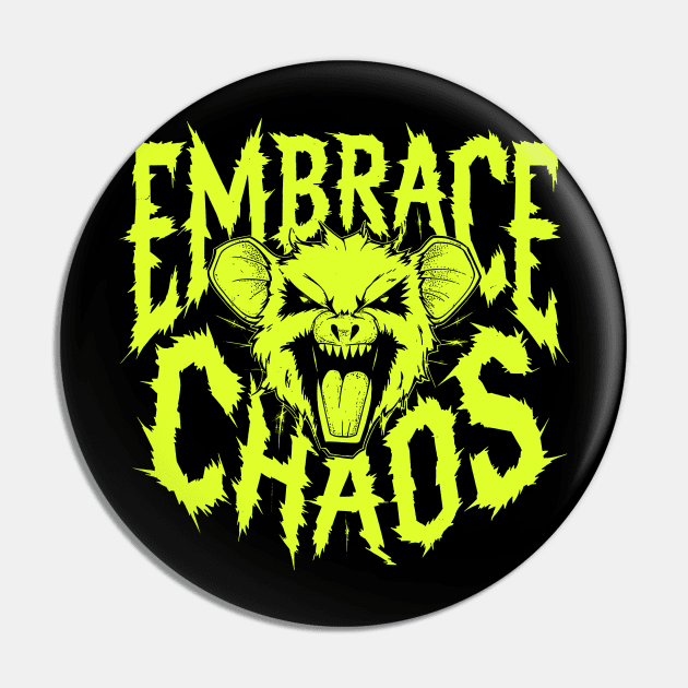 Possum Embrace Chaos, 90s Inspired Pin by Hamza Froug