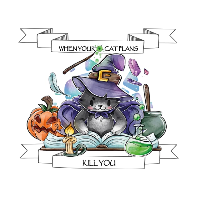 Helloween Cat witch by Ambrosius