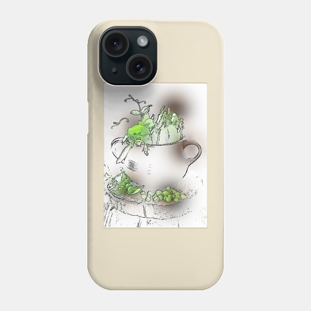 Delicate green peas Phone Case by CatCoconut-Art