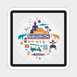 Bangkok - Thailand,Travel Poster Magnet