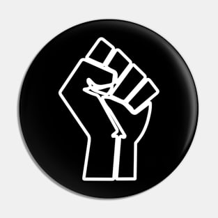 Raised Fist Outline BLM Pin