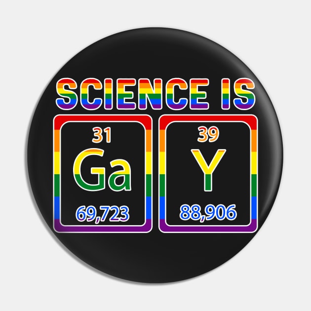 Science is Gay Pin by TShirtWaffle1