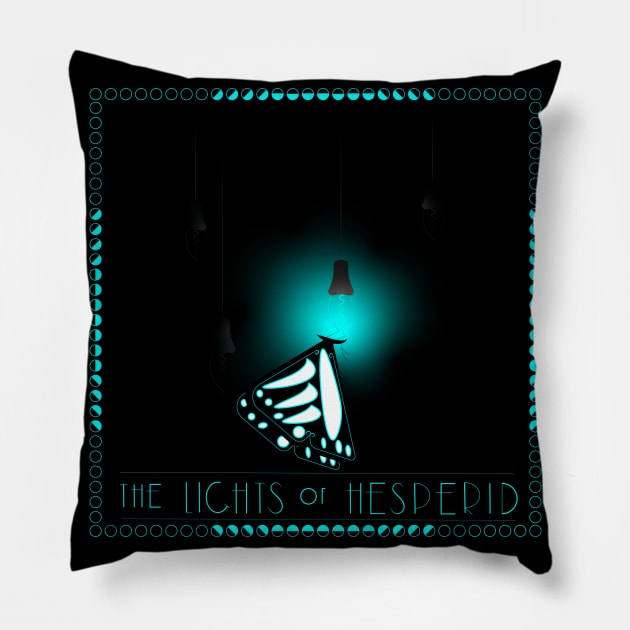 The Lights of Hesperid Pillow by Lunalora