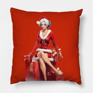 Vintage Mrs Claus Pillow