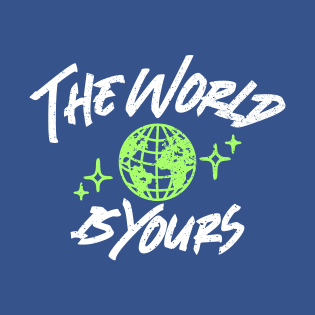 The World is Yours Grid Globe Design by Fresherthny