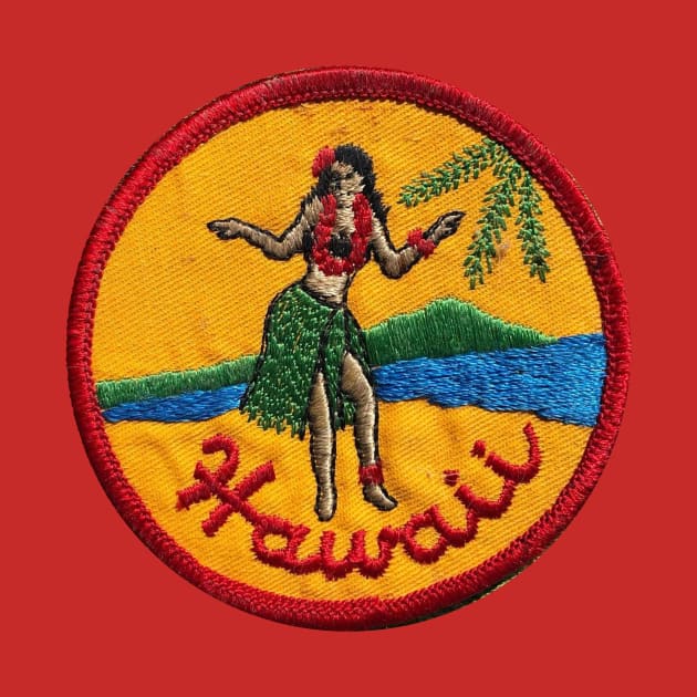 Hula Girl Hawaii Patch by HaleiwaNorthShoreSign