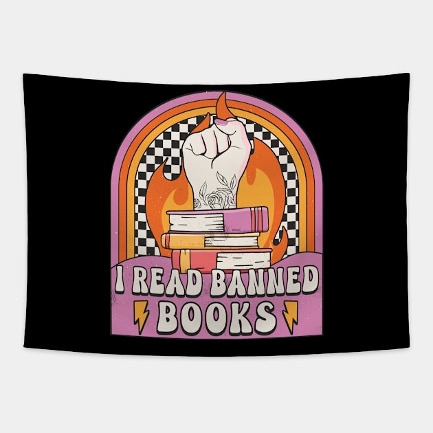 I Read Banned Books Book Lover Tapestry by FloraLi