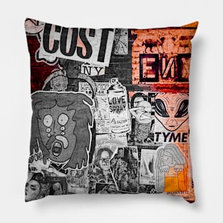 Street Art Graffiti Pop NYC Pillow