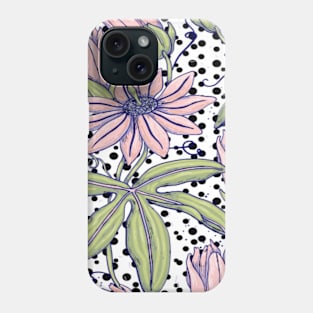 Pink Floral Polka Dot Pattern Phone Case