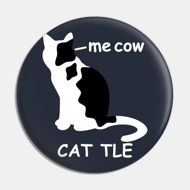 OCD Obsessive Cow Disorder  Funny Cat Pin by BraaiNinja