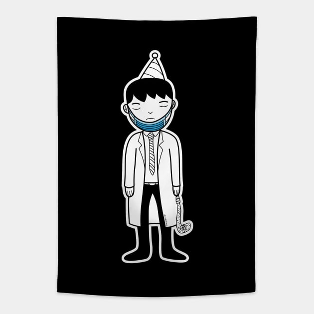 Tired doctor Tapestry by doodletales