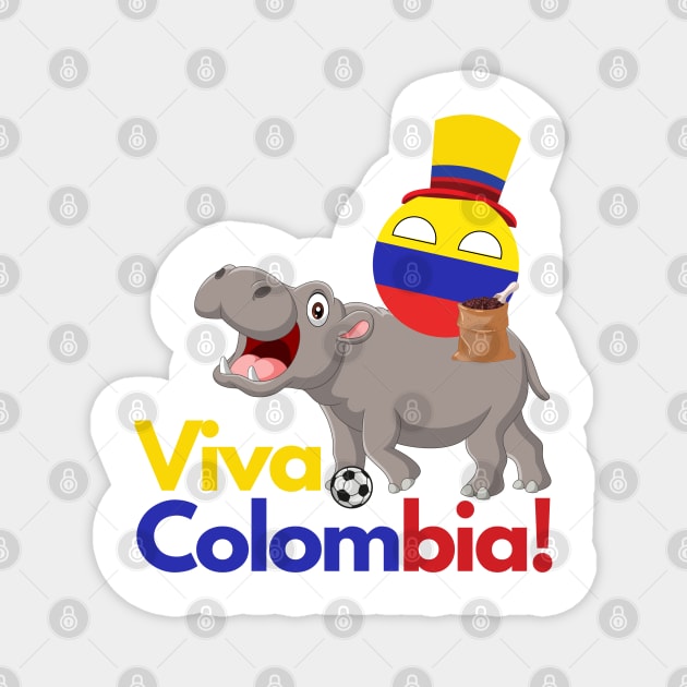 Viva Colombia Countryball Magnet by firstsapling@gmail.com