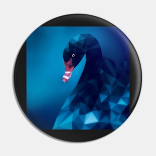 Geometric Black Swan Pin