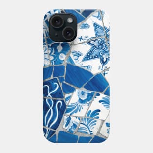 Antique Dutch Delft Blue Mosaic Tiles Phone Case