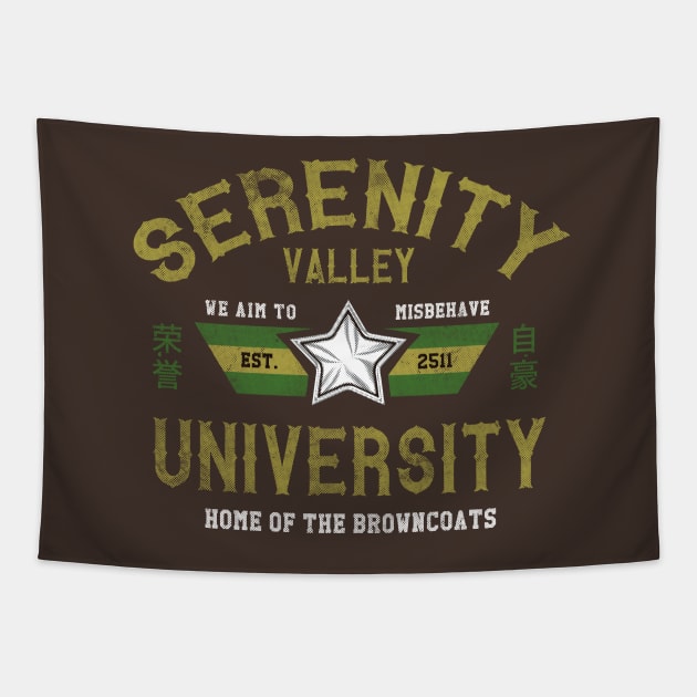 Serenity Valley University Tapestry by Arinesart