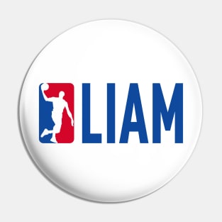 Liam NBA Basketball Custom Player Your Name T-Shirt Pin