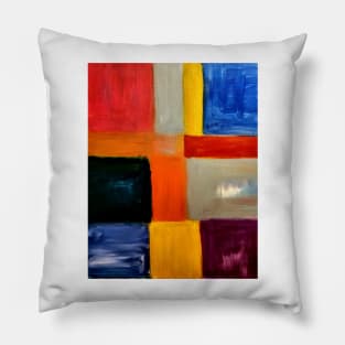 Colorblock abstract painting Pillow