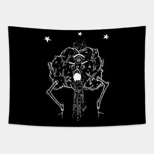Purge Your Mind black and white version Tapestry
