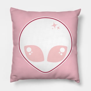 Pastel Pink Alien Pillow