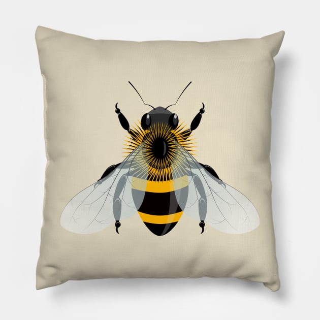 Honey Bee Pillow by Ricogfx
