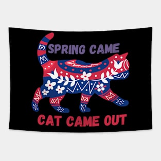 Spring Feline Frenzy Tapestry