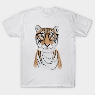 What For? Apparel Tiger Watercolor Art Novelty Tee