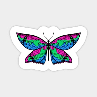 Fly With Pride: Polysexual Flag Butterfly Magnet