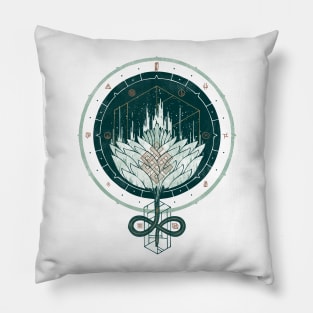 White Dahlia Pillow