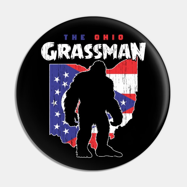 The Ohio Grassman (flag) Pin by dustbrain