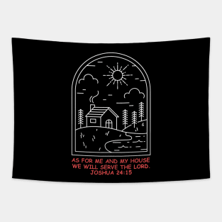 As For Me And My House We Will Serve The Lord | Bible Verse Joshua 24:15 Tapestry