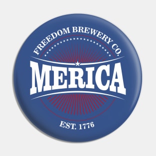 Merica Freedom Brewery Pin