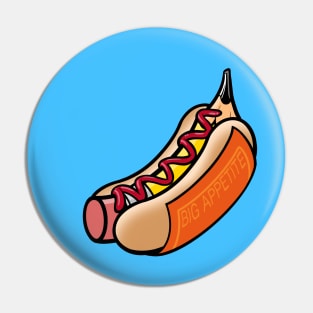 Pencil Hot Dog by Big Appetite Pin