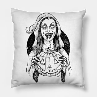 Season of the witch (black print) Pillow