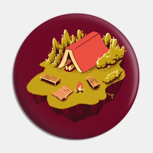 The Best Vacation Reading Book Camping Pin