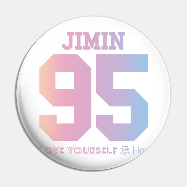 BTS (Bangtan Boys) LOVE YOURSELF 轉 'Her' Jimin 95 Jersey Pin by iKPOPSTORE