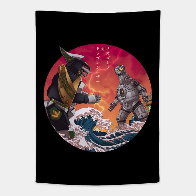 Duel in the Great Wave Tapestry by Batang 90s Art