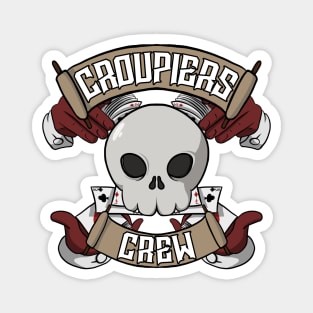 Croupiers crew Jolly Roger pirate flag Magnet