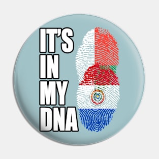 Malagasy And Paraguayan Mix Heritage DNA Flag Pin