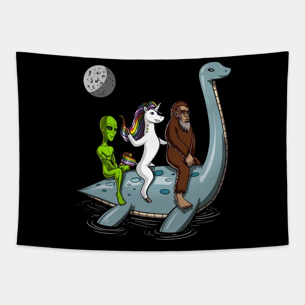 Cryptozoology Adventure Tapestry by underheaven